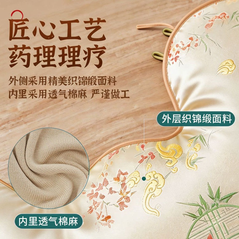 Chinese-style satin electric heating shawl with moxa wool for moxibustion on the shoulder and neck, sea salt warm therapy, home use - image 2