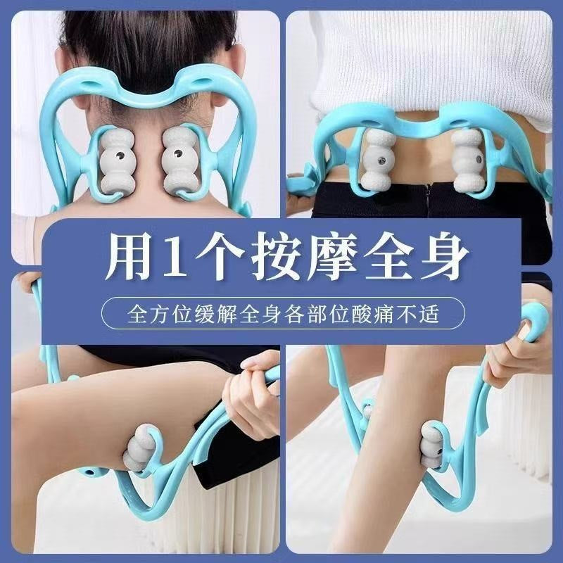Manual Trapezius Muscle Massager for Shoulder and Neck, Relieves Neck Pain, Neck and Waist Roller Massager - image 2
