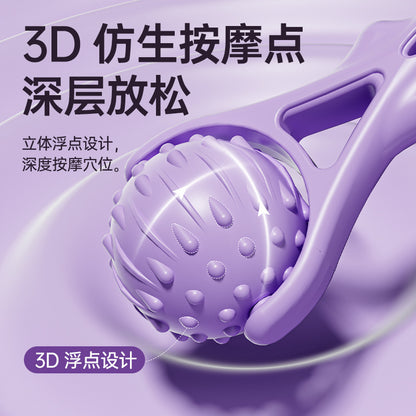 New popular handheld rolling massage ball with bumps, roller massage stick, yoga fitness ball, fascia ball for muscle relaxation - image 3
