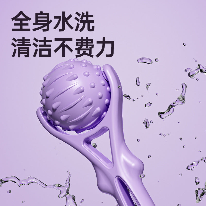 New popular handheld rolling massage ball with bumps, roller massage stick, yoga fitness ball, fascia ball for muscle relaxation - image 4