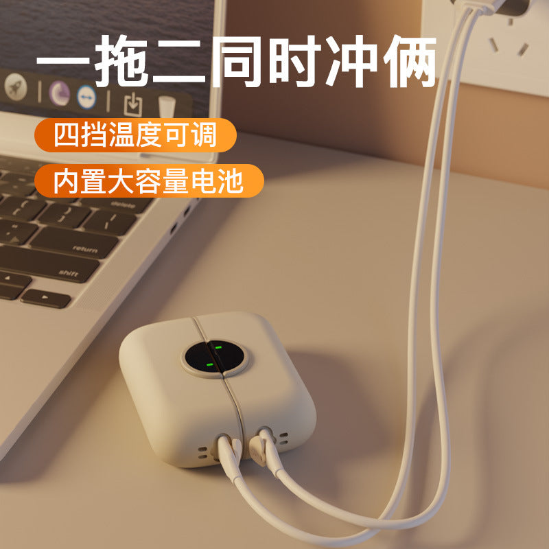 Cross-border digital display magnetic detachable hand warmer, mini portable 2-in-1 rechargeable handheld hand warmer - image 4