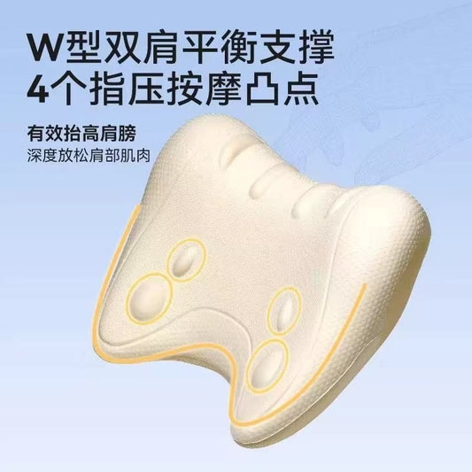 New cross-border W-shaped EVA massage cervical pillow, neck correction and soothing device, stretching cervical pillow, neck and shoulder massage pillow - image 1