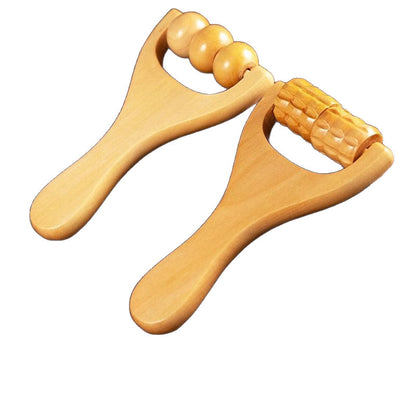 Wooden massager for foot massage, hand-held roller massager with slingshot handle for head, shoulder, neck, and waist massage and health care - image 5