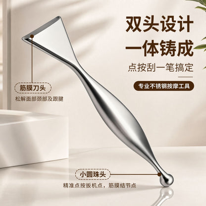 Facial Scraping Board, Stainless Steel Fascia Knife, Eye Massage Stick, Facial Acupressure Stick, Shoulder and Neck Meridian Massage Board - image 4