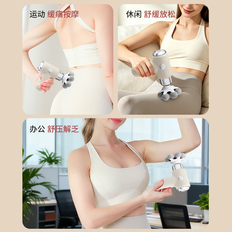 Fascia gun massager with 7 heads, electric vibration massage for muscle relief, USB rechargeable fascia gun - image 4
