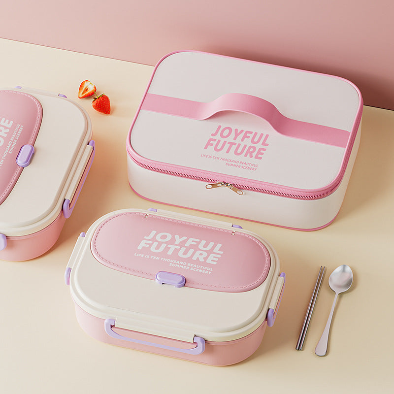 304 stainless steel divided lunch box, portable lunch box for office workers, microwaveable heating lunch box, home-use insulated lunch box - image 4