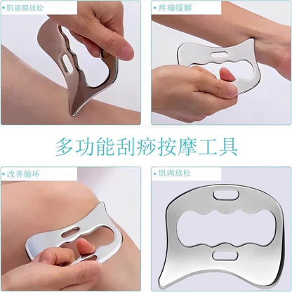 Stainless steel 3-piece fascia knife set for muscle tissue release, scraping and massage, fascia knife for facial use - image 3