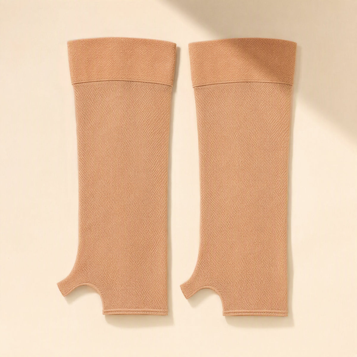 High-top nylon compression stockings with a solid-color design - view 2