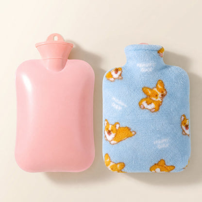 PVC water-filled cartoon plush hot water bottle with a hot-and-cold dual-use feature