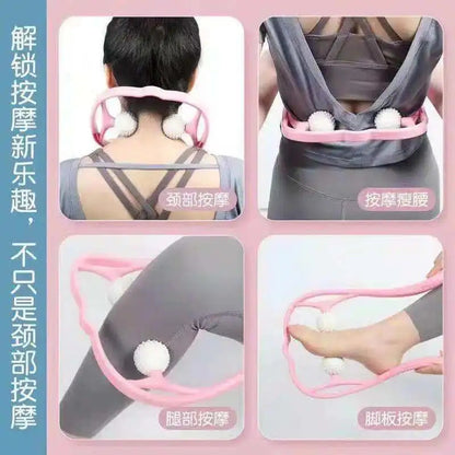 Manual cervical spine massager, waist and shoulder spine roller for clearing neck and shoulder acupoints, home-use neck massage tool - image 4