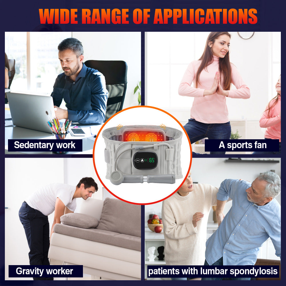 Cross-border inflatable waist support massager, abdominal warming, waist care, traction support, electric heating inflatable waist support - image 2