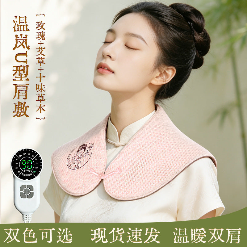 Electric Heating Shoulder and Neck Warmer, New Neck Warmer with Heat Therapy, Neck Sleeve for Warmth, Moxibustion Salt Bag, Shoulder and Neck Protector, Moxibus - image 1