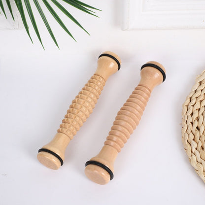 In-stock wooden full-body massager, wooden handheld roller massager, cervical and leg meridian tapping set - image 2