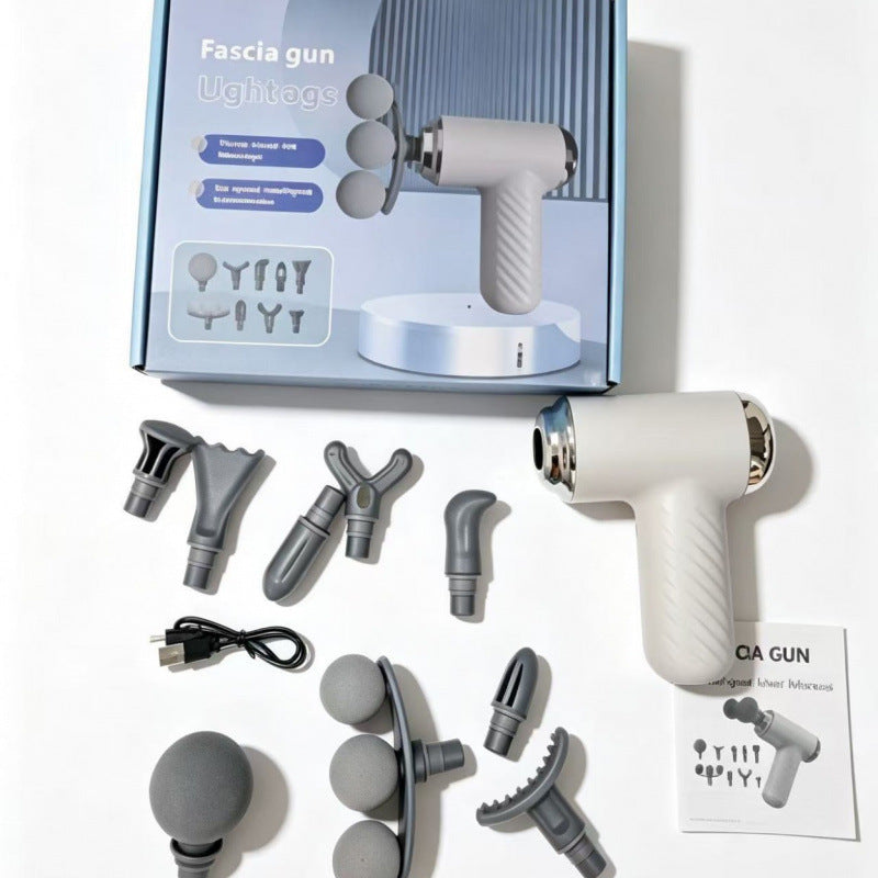 Cross-border mini fascia gun massager for muscle relaxation, deep vibration for shoulder, neck, waist, and back, electric fitness massager - image 2