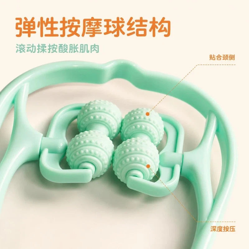 Manual cervical spine massager, handheld neck clamp roller, kneading neck clamp device, neck and shoulder massager, health care massager - image 3