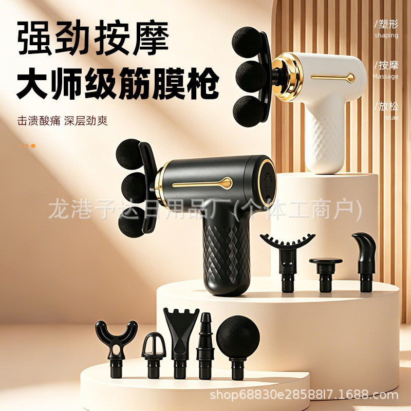 Cross-border mini fascia gun for home fitness and exercise, muscle relaxation massager, portable high-power electric massager - image 1