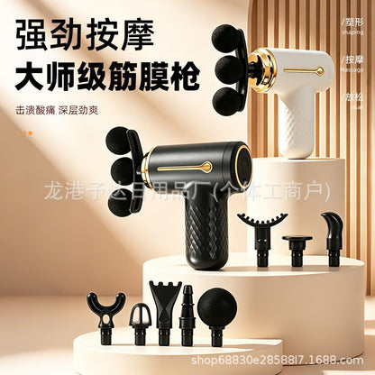 Cross-border mini fascia gun for home fitness and exercise, muscle relaxation massager, portable high-power electric massager - image 1