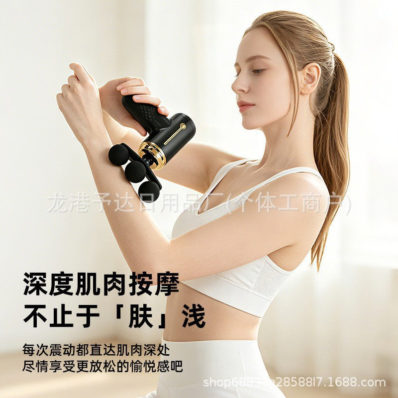 Cross-border mini fascia gun for home fitness and exercise, muscle relaxation massager, portable high-power electric massager - image 3