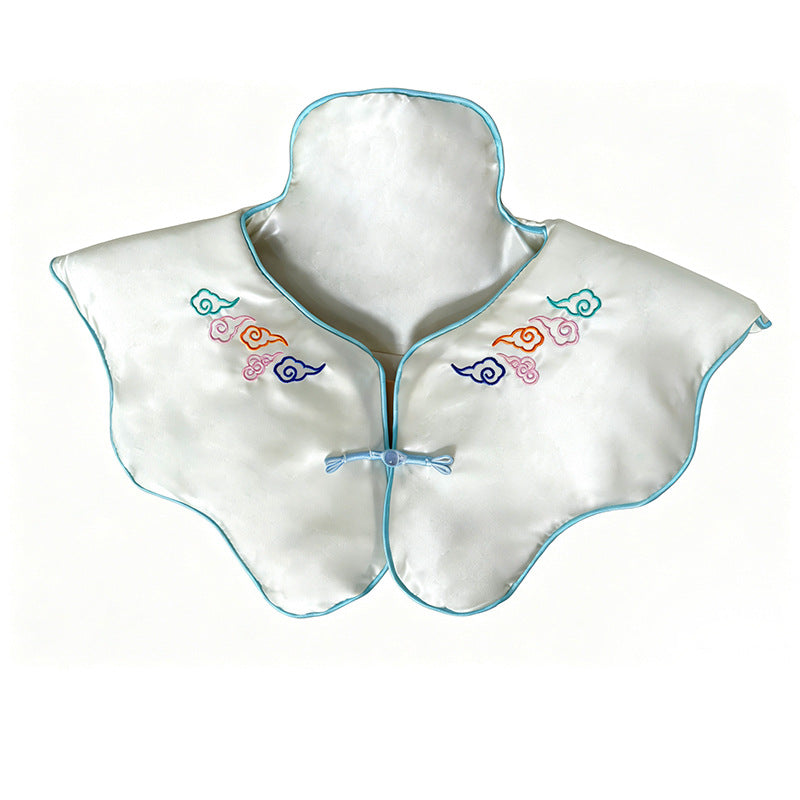 Shoulder and neck heating pad, electrically heated, embroidered cloud-shaped shoulder shawl with mugwort, herbal soothing neck wrap for home use, moxibustion ne - image 5