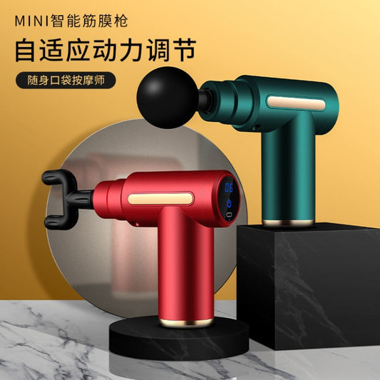 Cross-border portable mini muscle relaxation electric massager, small mini massage gun for women, 720 fascia gun - image 1