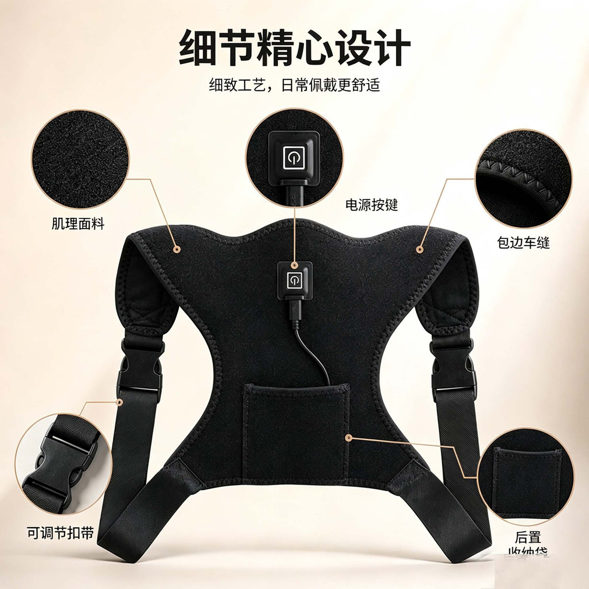 Electric heating shoulder and neck warmer shawl for sleeping, shoulder and neck physiotherapy, moxibustion, hot compress, electric heating arm and shoulder cape - image 4