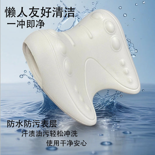 O-shaped cervical massage pillow, neck soothing and stretching pillow, home-use U-shaped cervical correction shoulder traction pillow, neck support traction pil - image 1
