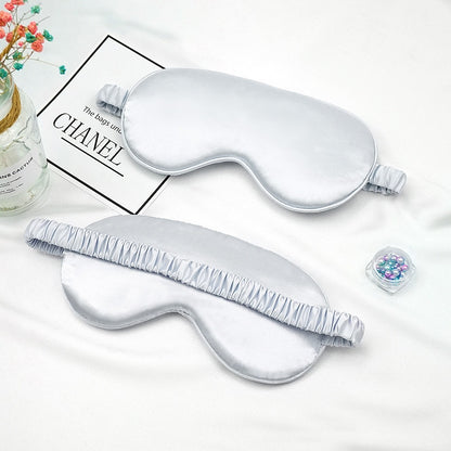 Cross-border double-sided faux silk blackout sleep mask, elastic travel nap mask, printed airline eye mask wholesale - image 4