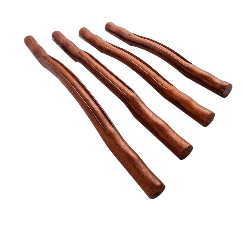 Massage tool suitable for muscle relaxation, back massage meridian roller stick, gua sha stick, solid wood tool for full-body use - image 5