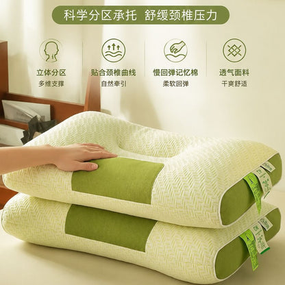 Directly from the manufacturer: neck support massage pillow for sleep aid, non-collapsing deep sleep pillow, spa knitted full-head pillow core for home use - image 4