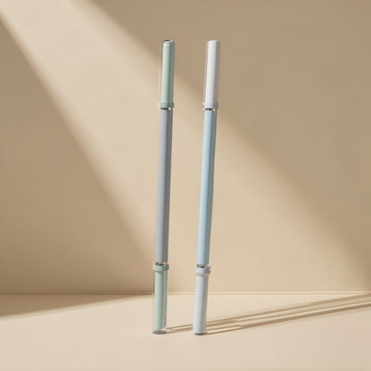 Silicone massage roller stick described for back and leg massage