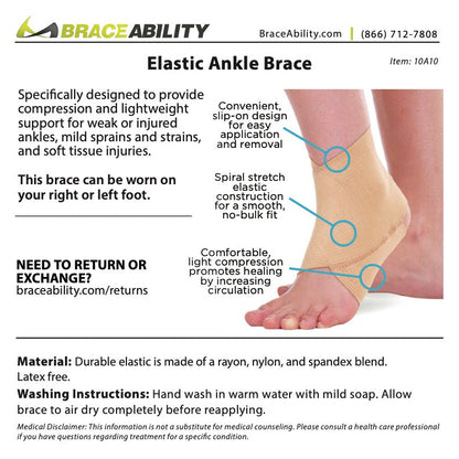Elastic Ankle Brace for Gymnastics, Dance & Athletic Support