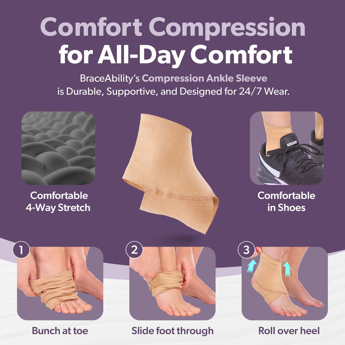 Elastic Ankle Brace for Gymnastics, Dance & Athletic Support
