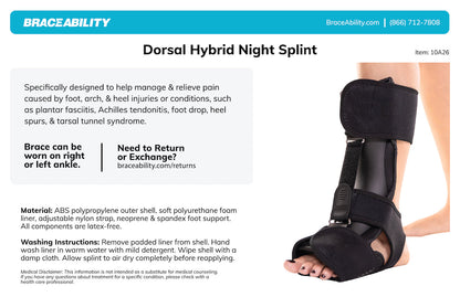 Plantar Fasciitis Brace | Dorsal Night Splint for Heel Pain Relief & Achilles Tendon or Calf Stretch - FINAL SALE