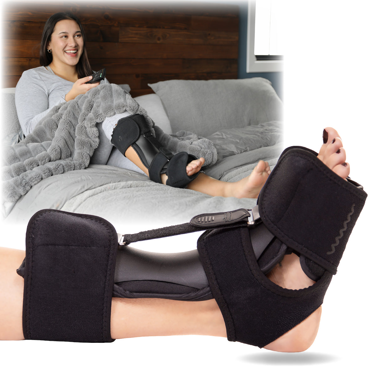 Plantar Fasciitis Brace | Dorsal Night Splint for Heel Pain Relief & Achilles Tendon or Calf Stretch - FINAL SALE