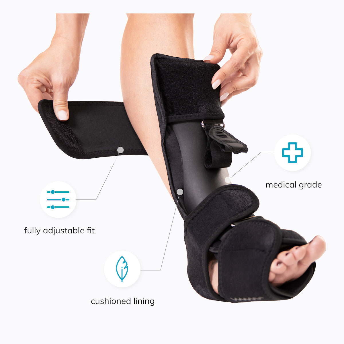 Plantar Fasciitis Brace | Dorsal Night Splint for Heel Pain Relief & Achilles Tendon or Calf Stretch - FINAL SALE