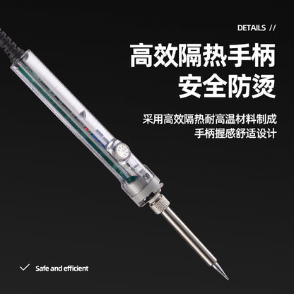 Longevity electric soldering iron yellow flower 907 temperature adjustment 60W internal heating household suit maintenance welding tool soldering wholesale - image 4