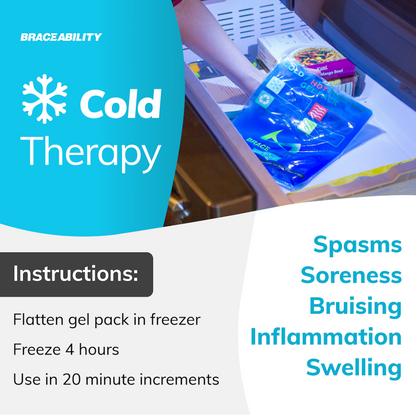 6.5" x 9.5" Cold and Hot Therapy Gel Pack - Reusable Ice Wrap and Heat Pad for Back, Hip, or Shoulder Injury Recovery