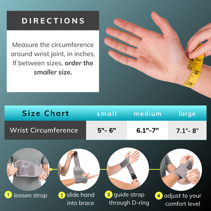 Sports Wrist Support Brace - Tennis and Pickleball Wrist Pain Relief for Tendonitis, Sprains, and Arthritis