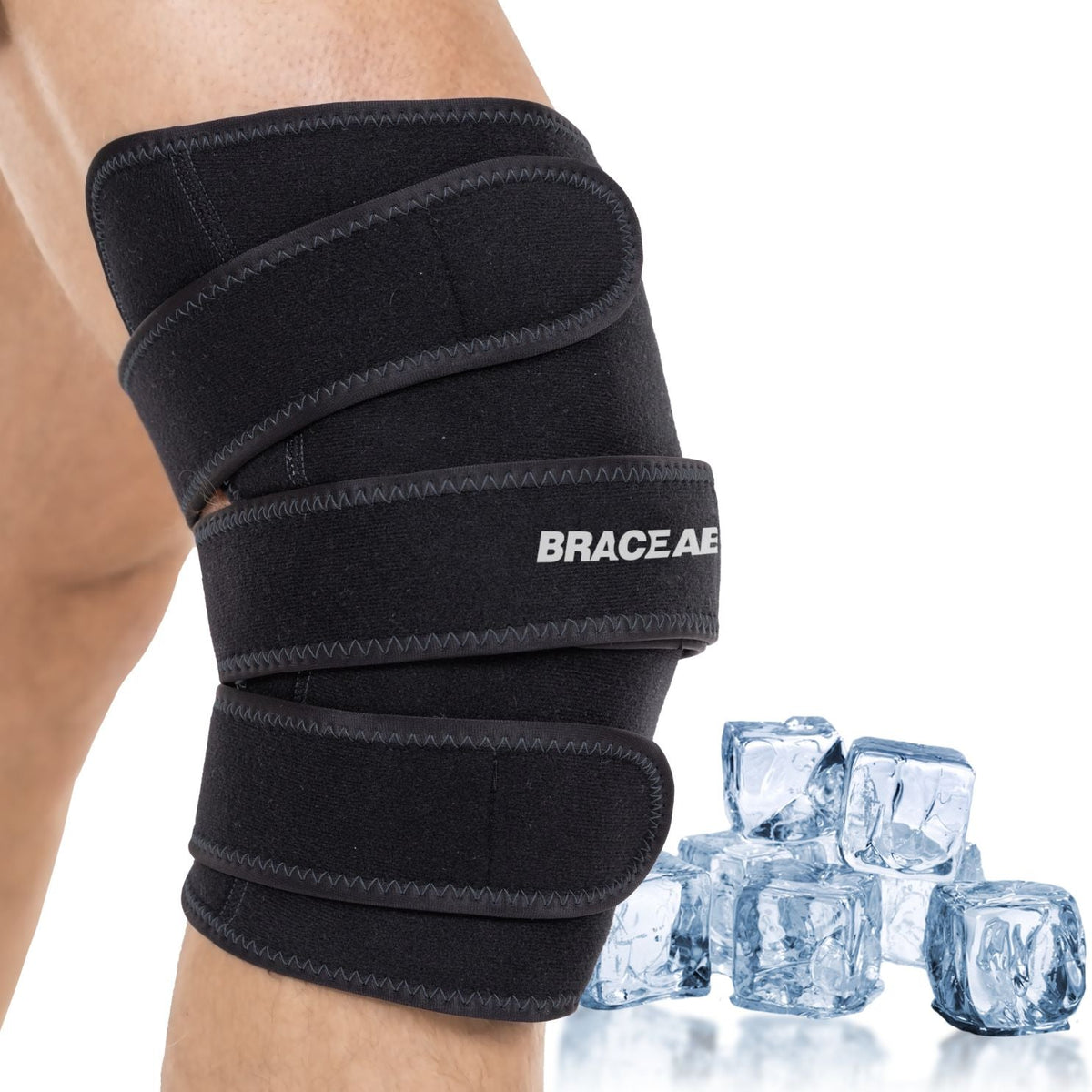 Ice Pack for Knee | Wrap Around Cold Therapy Brace for Pain Relief & Post-Surgery Cryotherapy (Universal)
