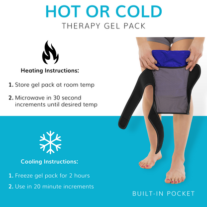 Ice Pack for Knee | Wrap Around Cold Therapy Brace for Pain Relief & Post-Surgery Cryotherapy (Universal)