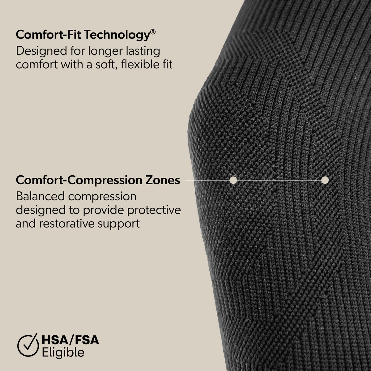 ComfortEase Knee Compression Sleeve for Everyday Wear - Support Brace for Bursitis, Arthritis, and Knee Pain Relief
