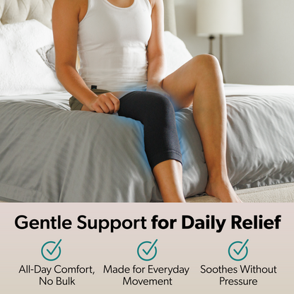 ComfortEase Knee Compression Sleeve for Everyday Wear - Support Brace for Bursitis, Arthritis, and Knee Pain Relief