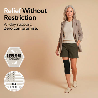 ComfortEase Knee Compression Sleeve for Everyday Wear - Support Brace for Bursitis, Arthritis, and Knee Pain Relief