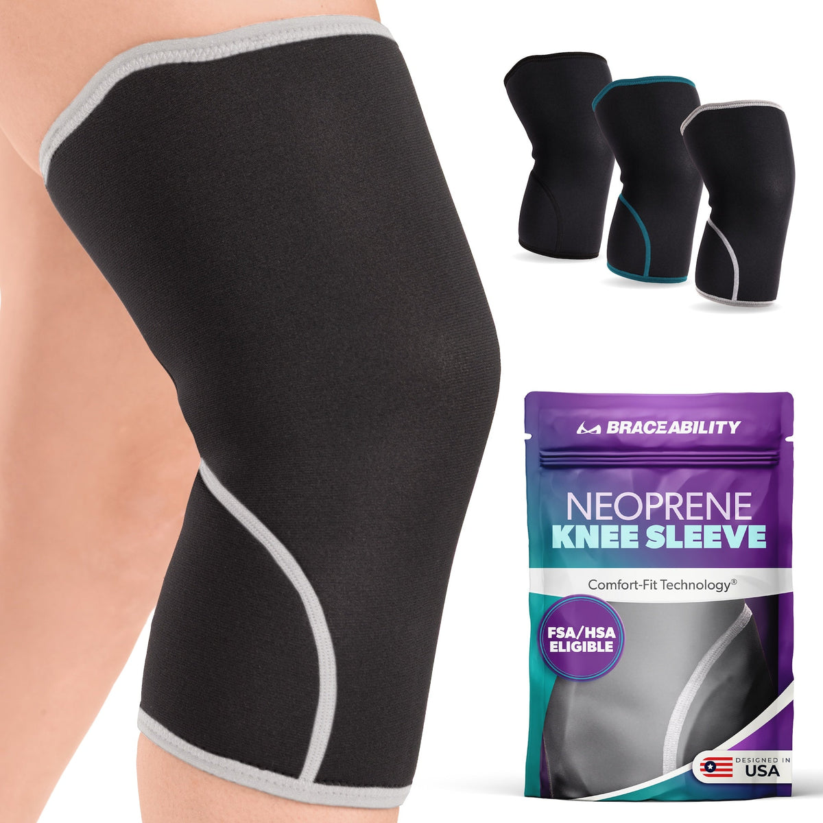 Neoprene Knee Compression Sleeve for Arthritis Pain and Daily Support