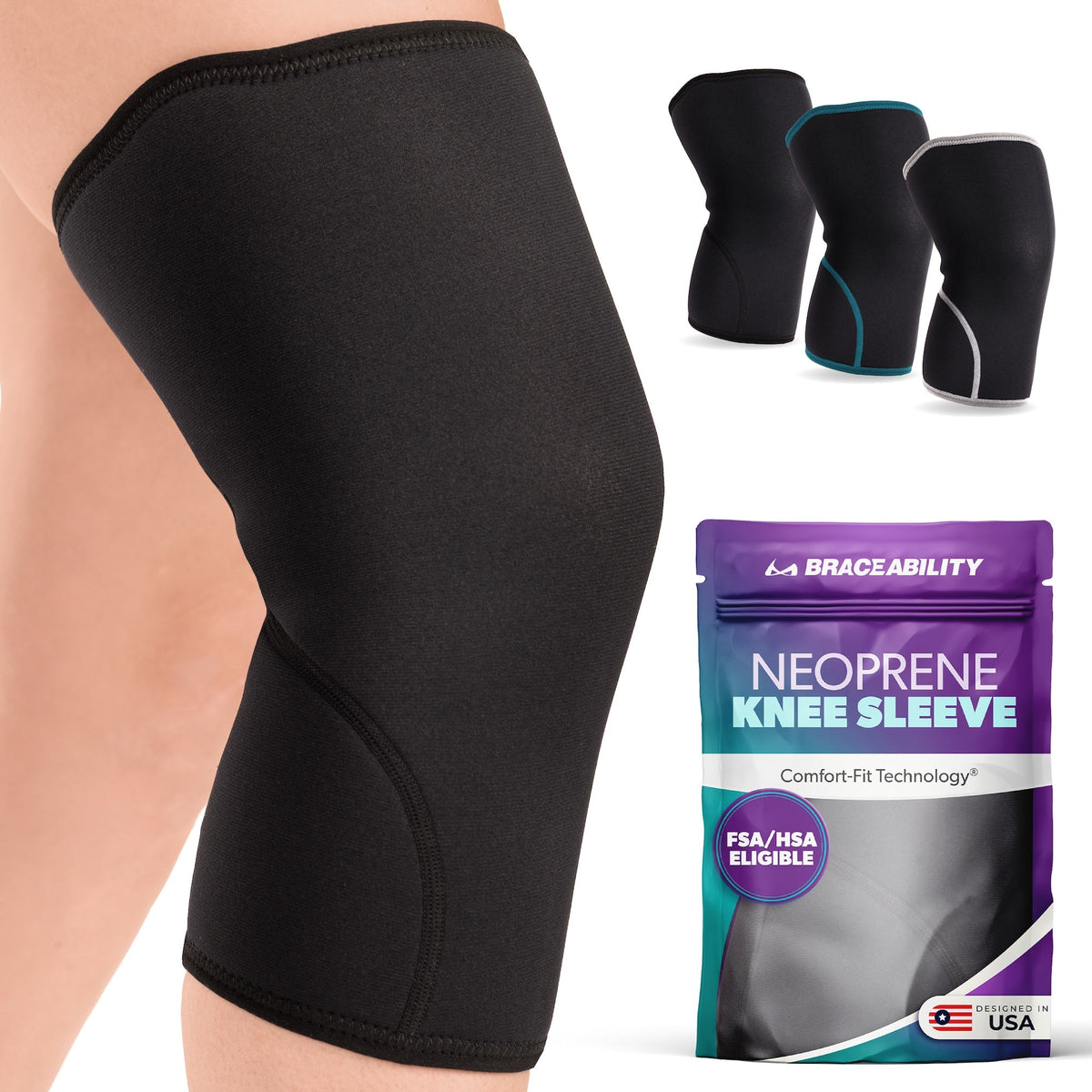 Neoprene Knee Compression Sleeve for Arthritis Pain and Daily Support