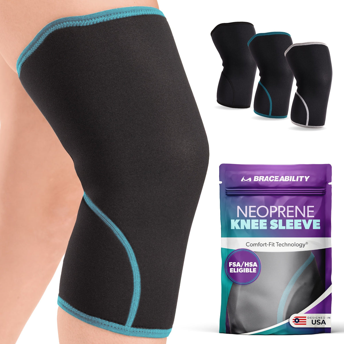 Neoprene Knee Compression Sleeve for Arthritis Pain and Daily Support