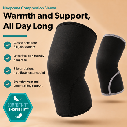 Neoprene Knee Compression Sleeve for Arthritis Pain and Daily Support
