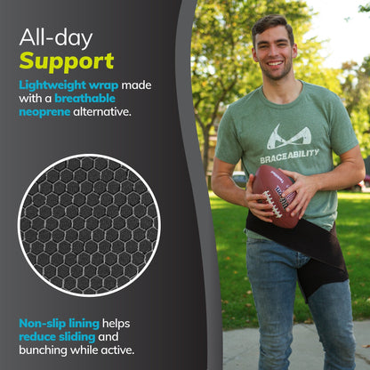 Hip Flexor Compression Spica & Groin Brace for Strains, Pulls and Tendonitis