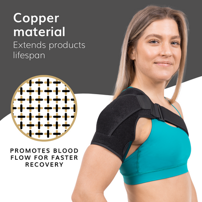 Shoulder Support Brace | Compression Sleeve for Torn Rotator Cuff, Impingement Pain, Labrum Tears, and Bursitis