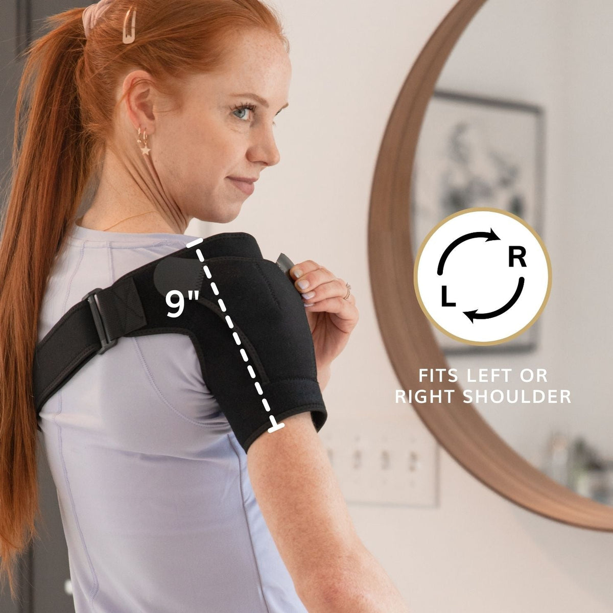 Shoulder Support Brace | Compression Sleeve for Torn Rotator Cuff, Impingement Pain, Labrum Tears, and Bursitis
